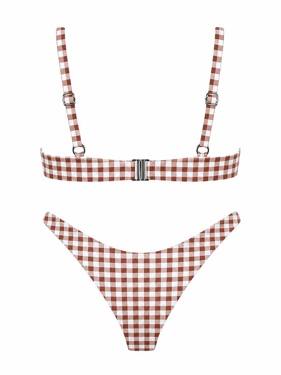 CUECA VICHY CASTANHO